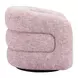 Refine Pink Tweed Performance Fabric Swivel Accent Chair