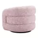 Refine Pink Tweed Performance Fabric Swivel Accent Chair