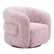 Refine Pink Tweed Performance Fabric Swivel Accent Chair