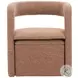 Atria Tawny Brown Accent Chair with Ottoman