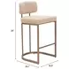 Velar Beige Upholstered Counter Height Stool Set of 2