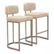 Velar Beige Upholstered Counter Height Stool Set of 2