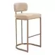 Velar Beige Upholstered Bar Stool Set of 2