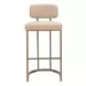 Velar Beige Upholstered Bar Stool Set of 2