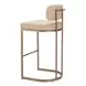 Velar Beige Upholstered Bar Stool Set of 2