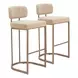 Velar Beige Upholstered Bar Stool Set of 2