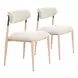 Equinox Oyster Gray Upholstered Dining Chair Set of 2