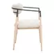 Equinox Oyster Gray Upholstered Dining Arm Chair