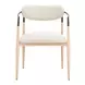 Equinox Oyster Gray Upholstered Dining Arm Chair