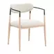 Equinox Oyster Gray Upholstered Dining Arm Chair