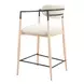 Equinox Oyster Gray Upholstered Counter Height Stool