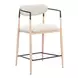 Equinox Oyster Gray Upholstered Counter Height Stool