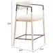 Equinox Oyster Gray Upholstered Counter Height Stool
