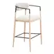 Equinox Oyster Gray Upholstered Bar Stool