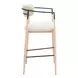 Equinox Oyster Gray Upholstered Bar Stool