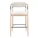Equinox Oyster Gray Upholstered Bar Stool