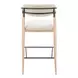 Equinox Oyster Gray Upholstered Bar Stool
