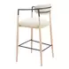 Equinox Oyster Gray Upholstered Bar Stool