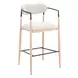 Equinox Oyster Gray Upholstered Bar Stool