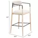 Equinox Oyster Gray Upholstered Bar Stool