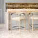Equinox Oyster Gray Upholstered Bar Stool