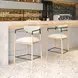 Equinox Oyster Gray Upholstered Bar Stool