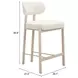 Aurea Light Gray Upholstered Counter Height Stool Set of 2