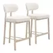 Aurea Light Gray Upholstered Counter Height Stool Set of 2