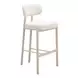 Aurea Light Gray Upholstered Bar Stool Set of 2