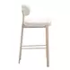 Aurea Light Gray Upholstered Bar Stool Set of 2