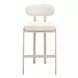 Aurea Light Gray Upholstered Bar Stool Set of 2