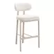 Aurea Light Gray Upholstered Bar Stool Set of 2