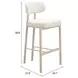 Aurea Light Gray Upholstered Bar Stool Set of 2