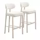 Aurea Light Gray Upholstered Bar Stool Set of 2