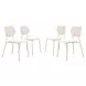 Zeal Light Gray and Taupe Upholstered Dining Chair Set of 4