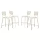 Zeal Light Gray and Taupe Upholstered Counter Height Stool Set of 4