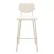 Zeal Light Gray and Taupe Upholstered Bar Stool Set of 4