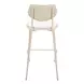 Zeal Light Gray and Taupe Upholstered Bar Stool Set of 4