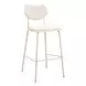 Zeal Light Gray and Taupe Upholstered Bar Stool Set of 4