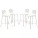 Zeal Light Gray and Taupe Upholstered Bar Stool Set of 4