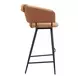 Juno Brown Upholstered Bar Stool Set of 2