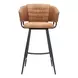 Juno Brown Upholstered Bar Stool Set of 2