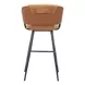 Juno Brown Upholstered Bar Stool Set of 2
