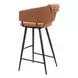 Juno Brown Upholstered Bar Stool Set of 2