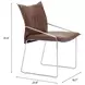 Pola Brown Upholstered Dining Chair Set of 2