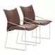 Pola Brown Upholstered Dining Chair Set of 2