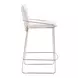 Pola White Upholstered Counter Height Stool