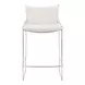 Pola White Upholstered Counter Height Stool