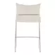 Pola White Upholstered Counter Height Stool