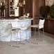 Pola White Upholstered Counter Height Stool